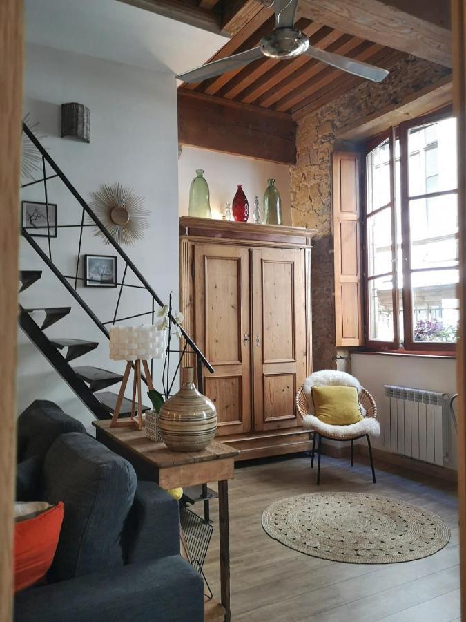Authentic Loft With Mezzanine & Exposed Stones Heart Of Lyon Lägenhet Exteriör bild