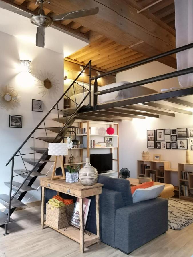 Authentic Loft With Mezzanine & Exposed Stones Heart Of Lyon Lägenhet Exteriör bild